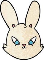 cartoon bunny face vector