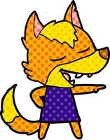 fox cartoon character vector