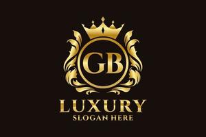 Initial GB Letter Royal Luxury Logo template in vector art for luxurious branding projects and other vector illustration.
