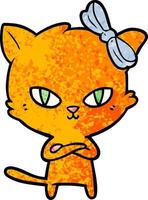 cute cartoon cat vector