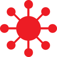 rotes Virus-Symbol-Zeichen png