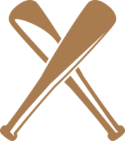 Two Crossed Baseball Bats Icon Sign png