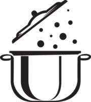 símbolo de signo de icono de olla de cocina png
