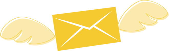 Flying mail message. Icon Sign Symbol png