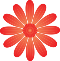 símbolo de signo de icono de flor roja png