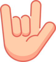 Hand gestures. finger and sign language. filled outline icon png