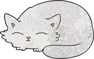 cartoon cat sleeping vector