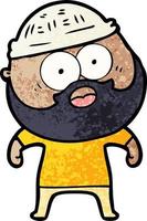 cartoon bearded man vector