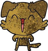 happy little dog cartoon vector