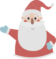 feliz retrato de santa. personaje navideño png