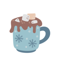 Sticker cup with chocolate dessert png