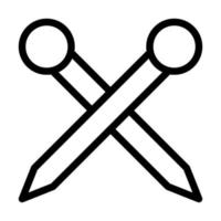 Knitting Needles Icon Design vector
