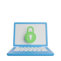 segurança do laptop com tela de bloqueio png