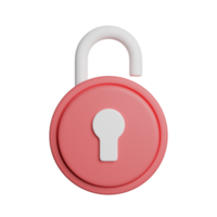 Unclock Padlock Key png