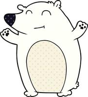 happy polar bear cartoon vector