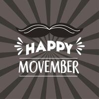 happy movember poster vector