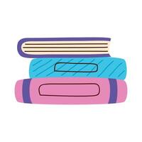 tres libros de texto vector