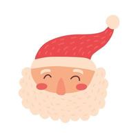 santa claus head vector