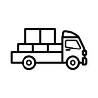 plantilla de diseño de vector de icono de camión