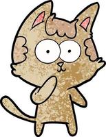gato de dibujos animados considerando vector