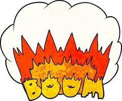 cartoon boom explosion vector