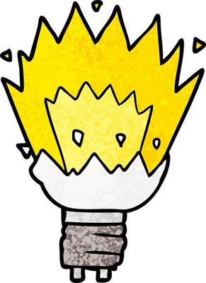 cartoon exploding light bulb