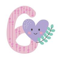 six baby month vector