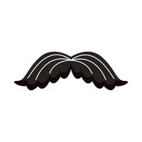 retro mustache style vector