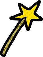 cartoon magic wand vector