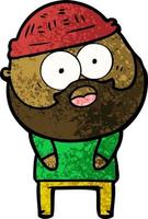 cartoon bearded man vector