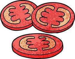 sliced tomatoes cartoon vector