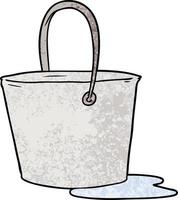 cartoon bucket of water vector