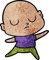 cartoon bald man vector