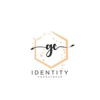 GC Handwriting logo vector of initial signature, wedding, fashion, jewerly, boutique, floral and botanical with creative template for any company or business.