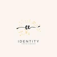 EC Handwriting logo vector of initial signature, wedding, fashion, jewerly, boutique, floral and botanical with creative template for any company or business.