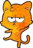 bored cartoon cat vector