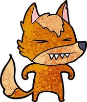 fox cartoon character vector