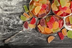 Colored different Candy marmalade jelly. Marmalade Slices Images photo