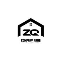 ZQ Initial Letters Logo design vector for construction, home, real estate, building, property.