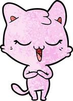 happy cartoon cat vector