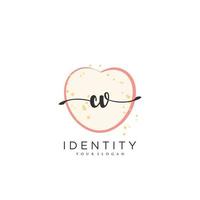 CV Handwriting logo vector of initial signature, wedding, fashion, jewerly, boutique, floral and botanical with creative template for any company or business