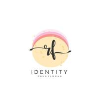 RF Handwriting logo vector of initial signature, wedding, fashion, jewerly, boutique, floral and botanical with creative template for any company or business.