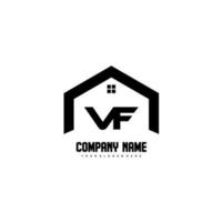 vector de diseño de logotipo de letras iniciales vf para construcción, hogar, bienes raíces, edificio, propiedad.