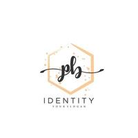 PB Handwriting logo vector of initial signature, wedding, fashion, jewerly, boutique, floral and botanical with creative template for any company or business.