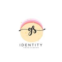 GS Handwriting logo vector of initial signature, wedding, fashion, jewerly, boutique, floral and botanical with creative template for any company or business.