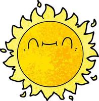 happy cartoon sun vector