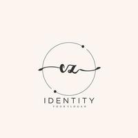 CZ  Handwriting logo vector of initial signature, wedding, fashion, jewerly, boutique, floral and botanical with creative template for any company or business