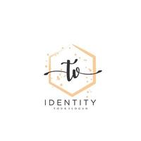 TV Handwriting logo vector of initial signature, wedding, fashion, jewerly, boutique, floral and botanical with creative template for any company or business.