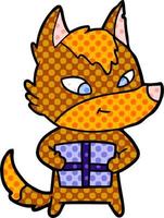 fox cartoon character vector