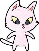 confused cartoon cat vector